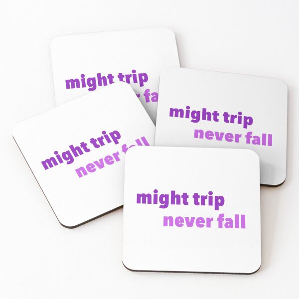 Item preview, might trip never fall sticker designed and sold by brissadesigns.