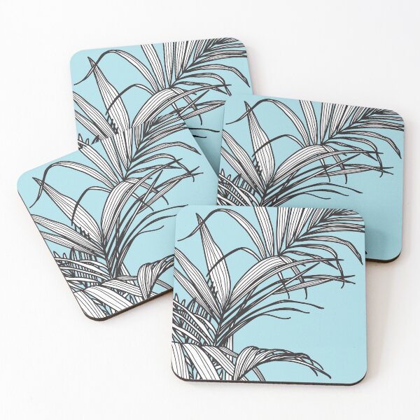 Item preview, Pastel Light Blue Leaves designed and sold by niceargentina.