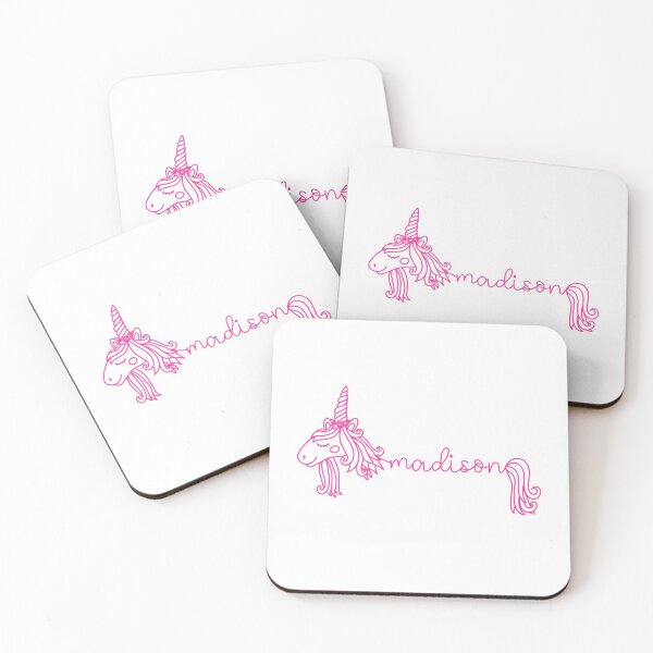 Item preview, Madison Pink Unicorn Personalized Girl Name designed and sold by JaneApril.