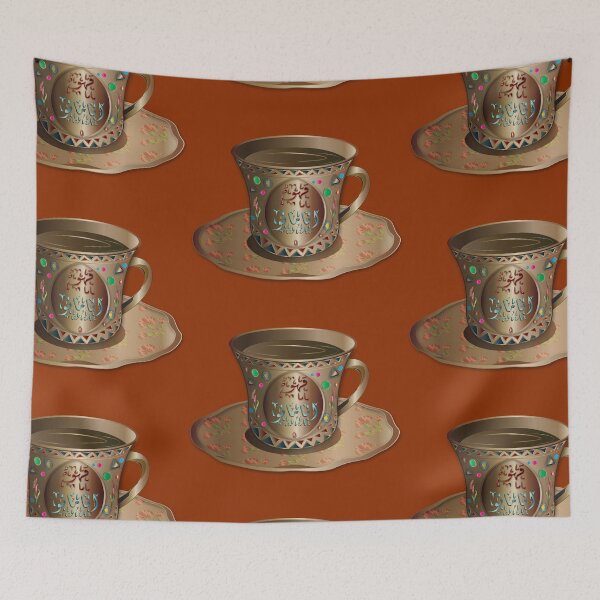 Item preview, Coffee Golden cup with Arabic litters ( Ana Mano ) designed and sold by Nobiya.