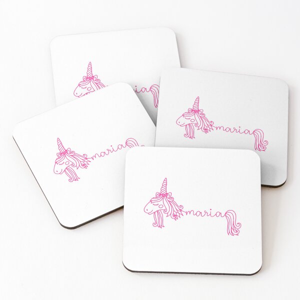 Item preview, Maria Pink Unicorn Personalized Girl Name designed and sold by JaneApril.