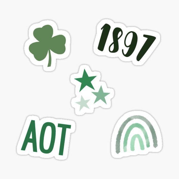 Green and White Sorority Pack Sticker