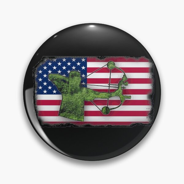 Item preview, Camo Bowhunting bow hunting American flag designed and sold by hookink.