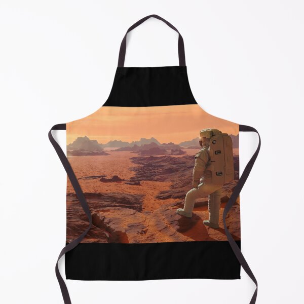 Item preview, astronaut on planet Mars watching the rising Sun designed and sold by DottedYeti.