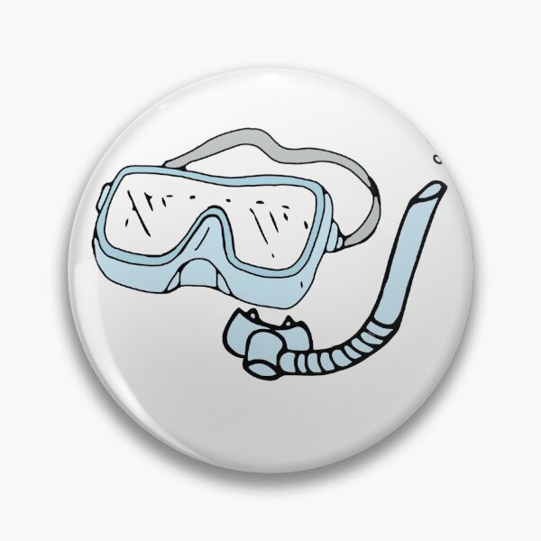 Item preview, blue snorkel mask sticker designed and sold by Abbygcarter.