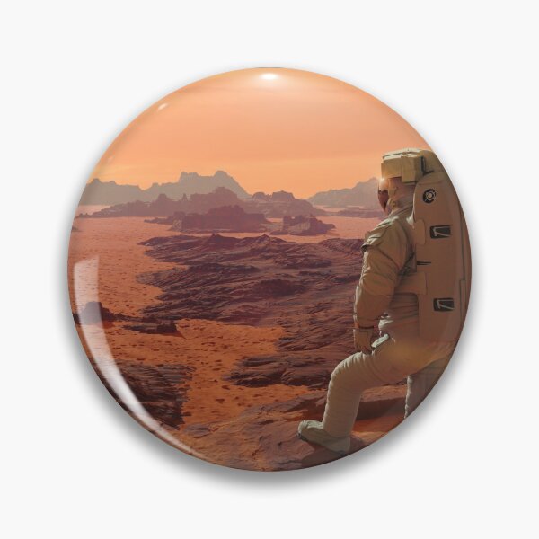 Item preview, astronaut on planet Mars watching the rising Sun designed and sold by DottedYeti.