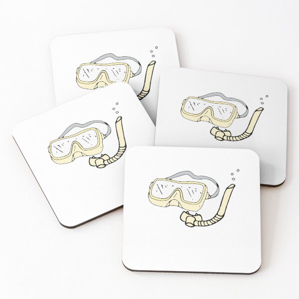 Item preview, yellow snorkel mask sticker designed and sold by Abbygcarter.