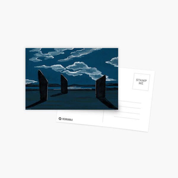 Moonlight at the Standing Stones of Stenness Postcard