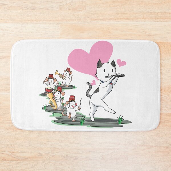 Item preview, Pied Piper Cat with Mice Marching Band - Piccolo Leading the Parade designed and sold by gallantgoblin.