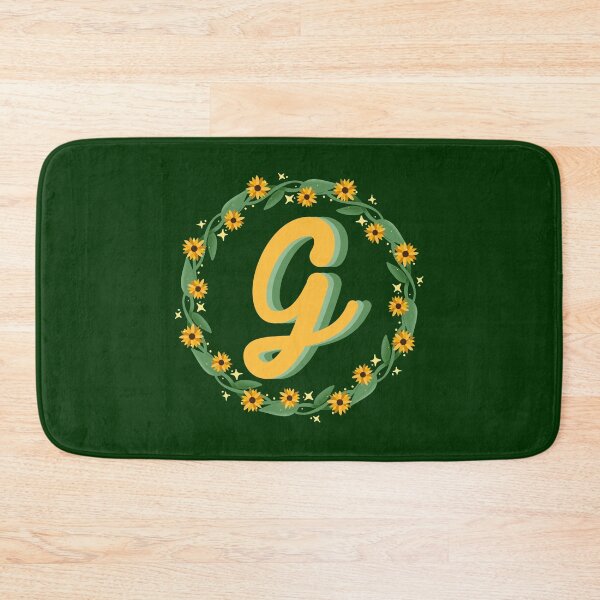 Item preview, Monogram G Sunflower Wreath designed and sold by lulubeeart.