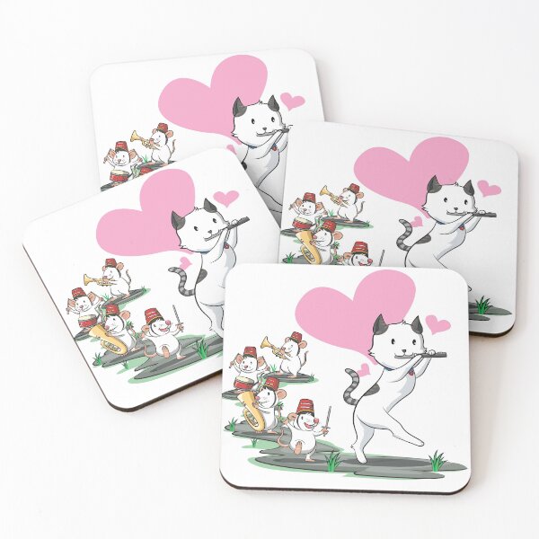 Item preview, Pied Piper Cat with Mice Marching Band - Piccolo Leading the Parade designed and sold by gallantgoblin.