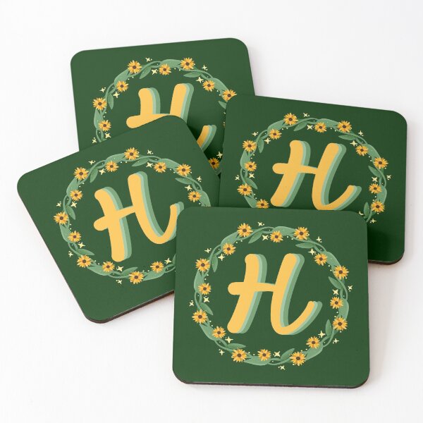 Item preview, Monogram H Sunflower Wreath designed and sold by lulubeeart.
