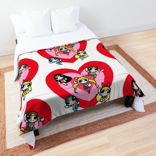 Sailor Moon characters in a new art style, cute design with cartoon style Comforter