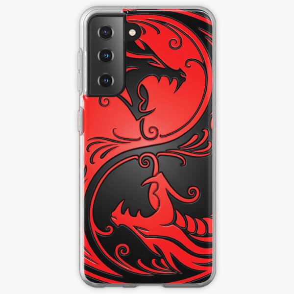 Yin Yang Dragons Red and Black Samsung Galaxy Soft Case