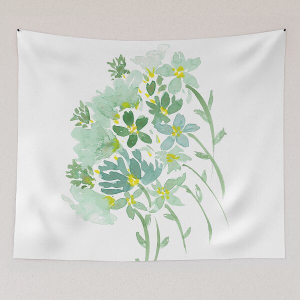 Item preview, Ramo Verde Flojo Acuarela Floral designed and sold by CheriseMorris.