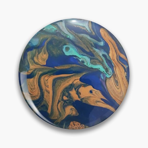 Item preview, waves of copper and blue designed and sold by ArtByBinny.