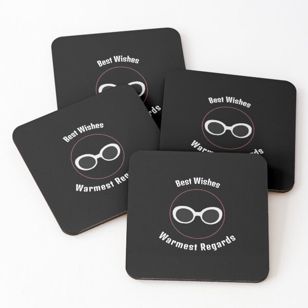 Best wishes, Warmest regards | Schitt's Creek | David Rose Coasters (Set of 4)