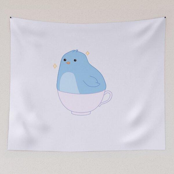 Item preview, Bird in a Teacup - Blue designed and sold by julipjulip.