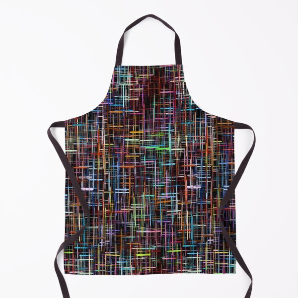 Item preview, Abstract multicolored grid and checkered pattern on black. designed and sold by IaroslavB.