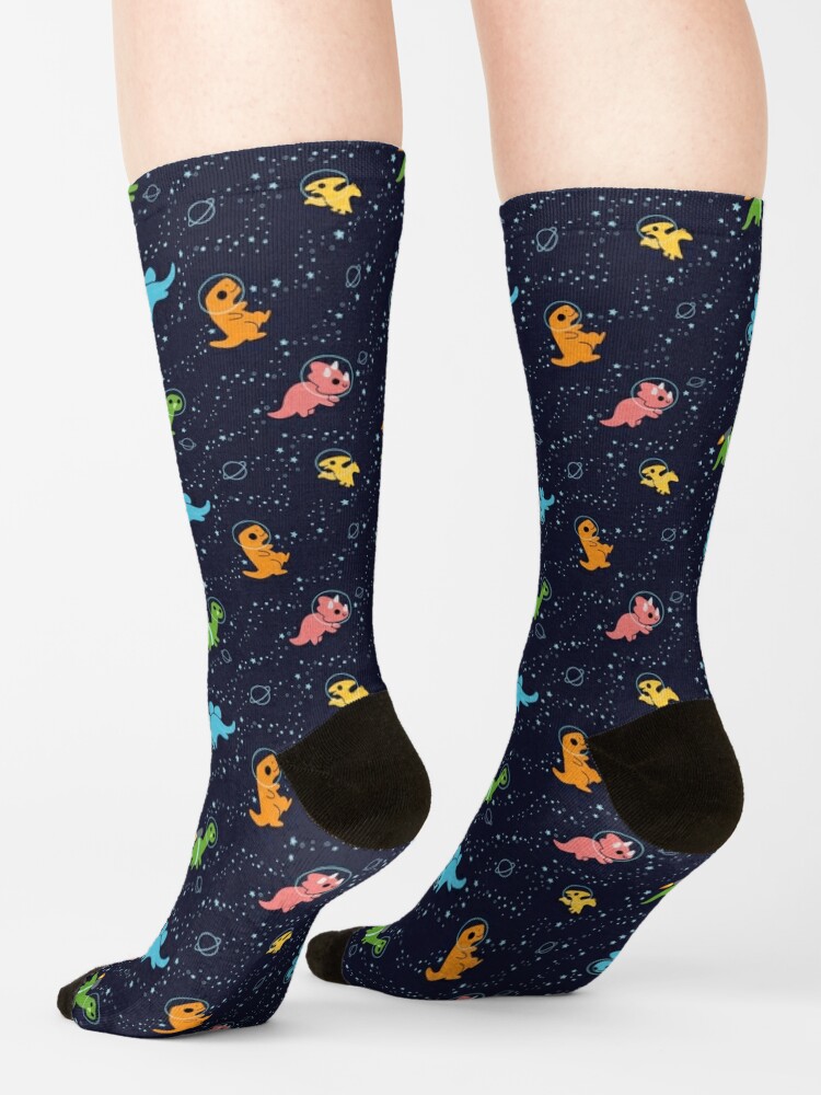 Alternate view of Dinosaurs In Space Pattern Socks