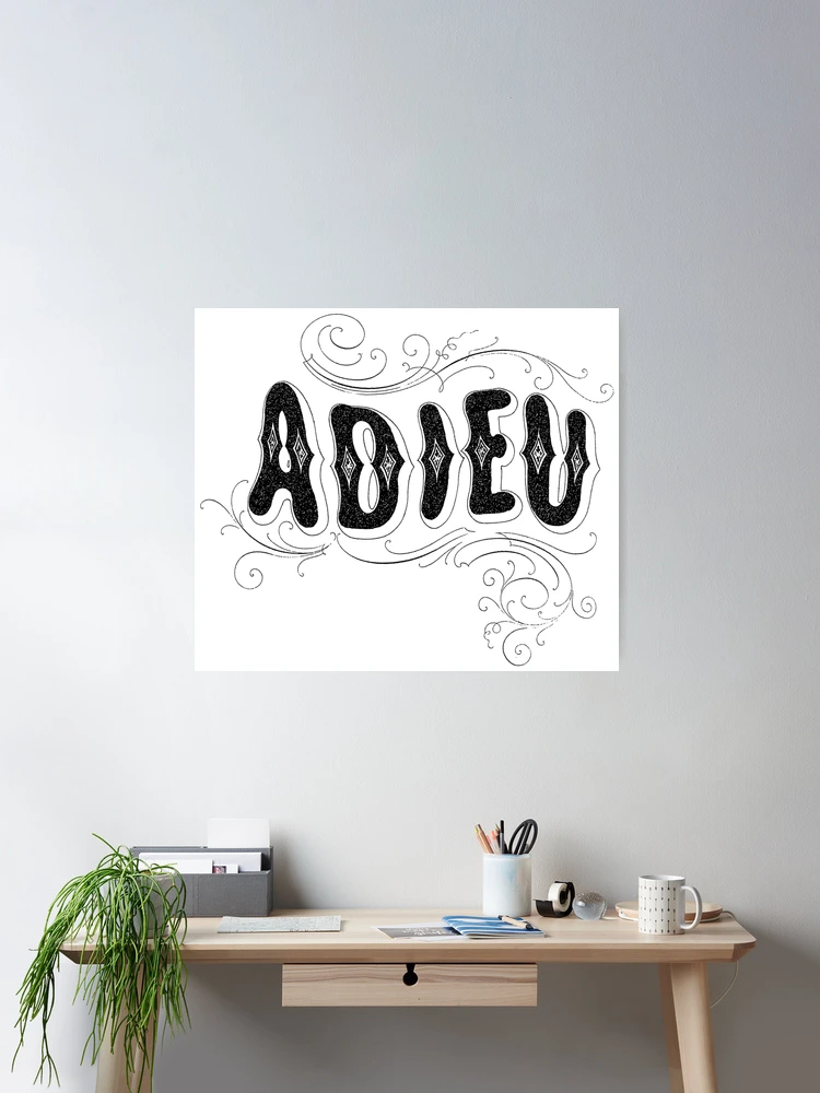 Adieu! French Goodbye In Spooky Antique Lettering