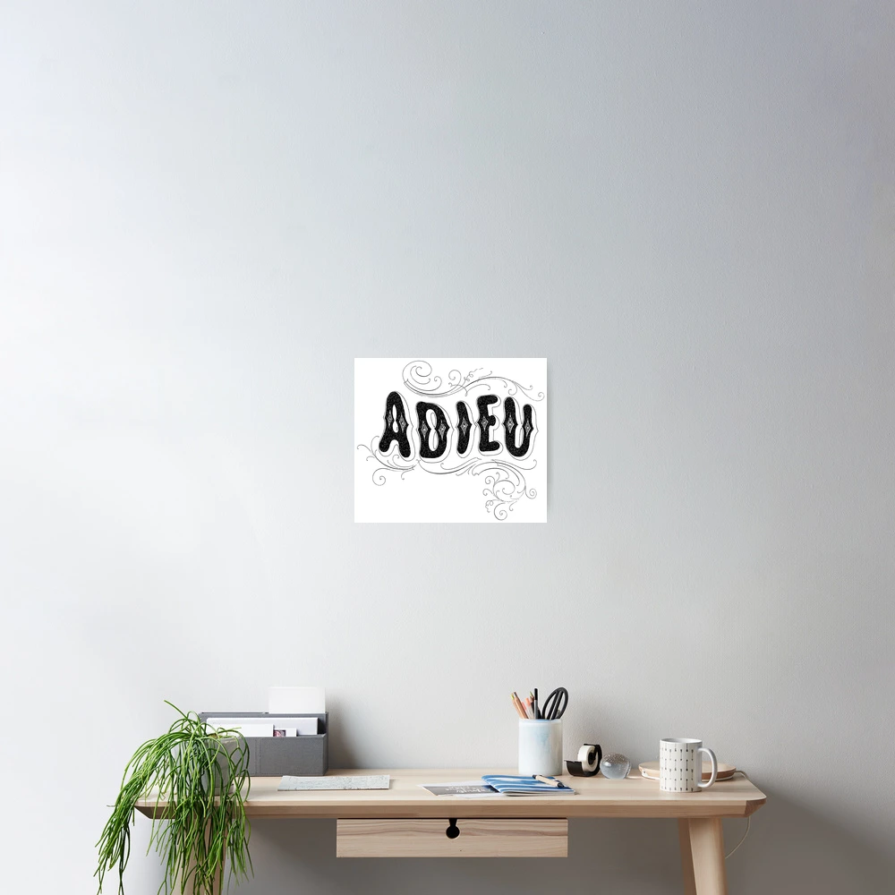 Adieu! French Goodbye In Spooky Antique Lettering