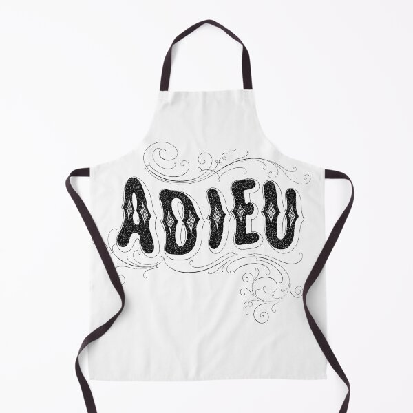 Item preview, Adieu! French Goodbye In Spooky Antique Lettering designed and sold by RecklessRosey.