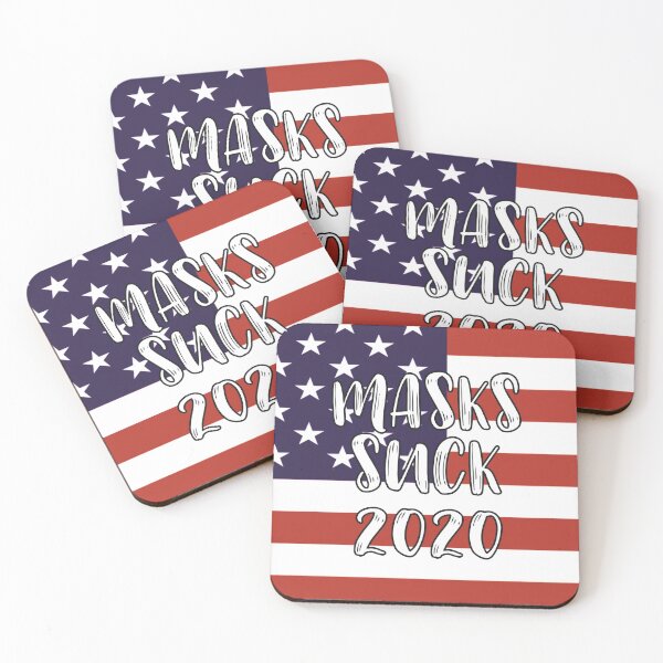 Item preview, Masks Suck 2020 American Flag Mask designed and sold by Arkansas Made.