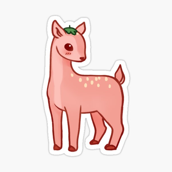 strawberry deer Sticker