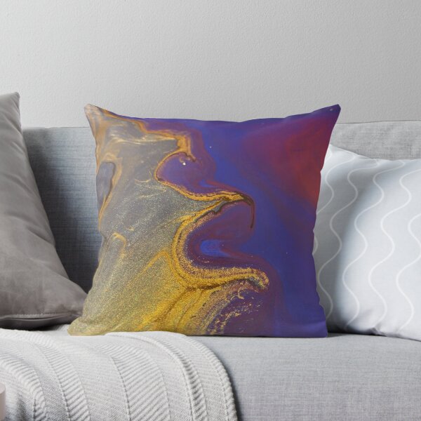 Golden Crown Throw Pillow