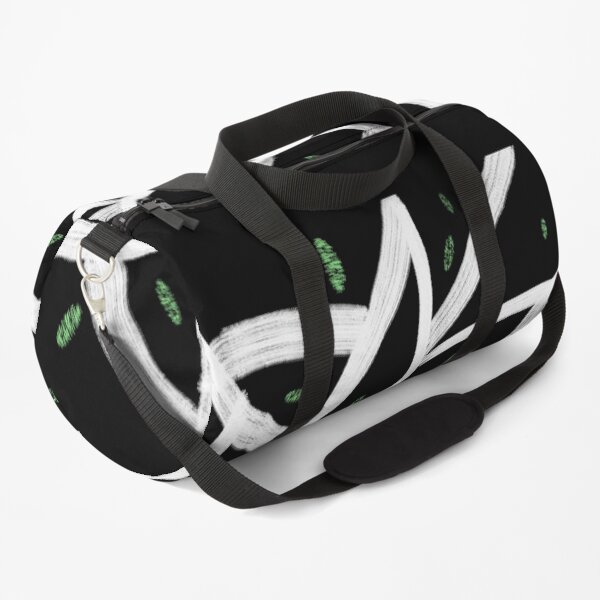 Black, White, and Green Abstract Duffle Bag