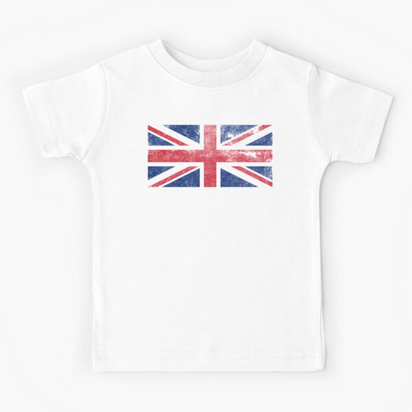 England UK Flag Children's Union Jack Heart T Shirt Kids Fashionable Top 