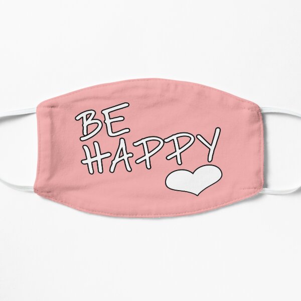 be happy White Heart 2020 Flat Mask