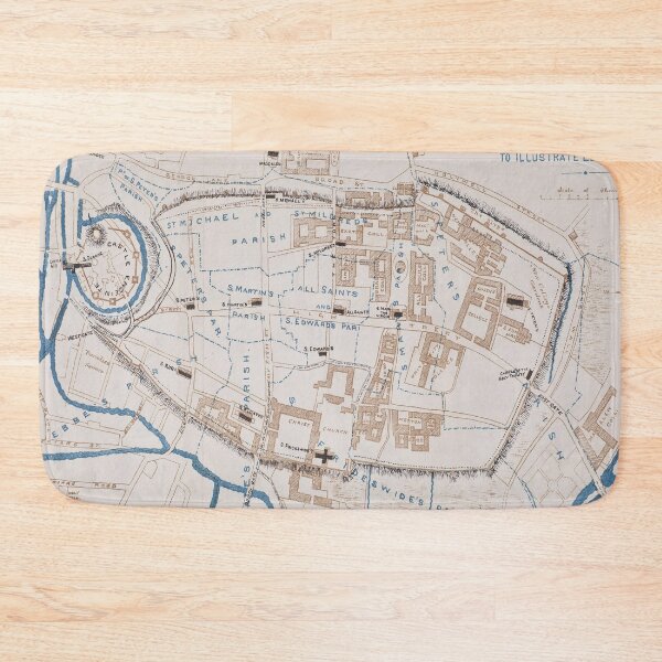Item preview, Vintage Map of Oxford England (1871) designed and sold by BravuraMedia.
