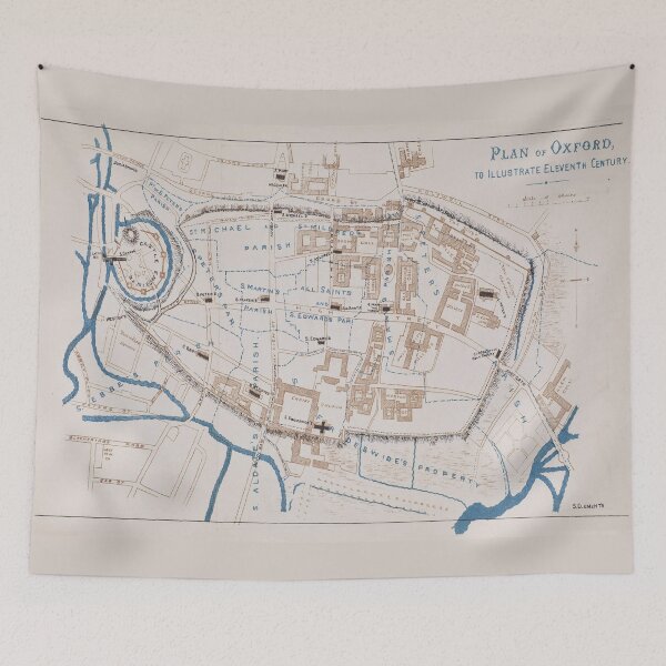 Item preview, Vintage Map of Oxford England (1871) designed and sold by BravuraMedia.