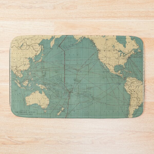 Item preview, Vintage Map of the Pacific Ocean (1924) designed and sold by BravuraMedia.