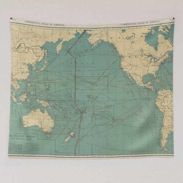 Item preview, Vintage Map of the Pacific Ocean (1924) designed and sold by BravuraMedia.