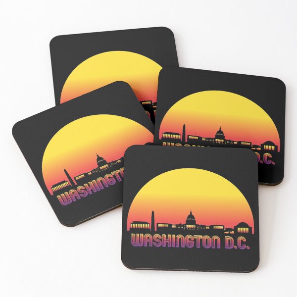 Item preview, Washington D.C. Monuments with Retro Sunset designed and sold by CoolSilhouettes.