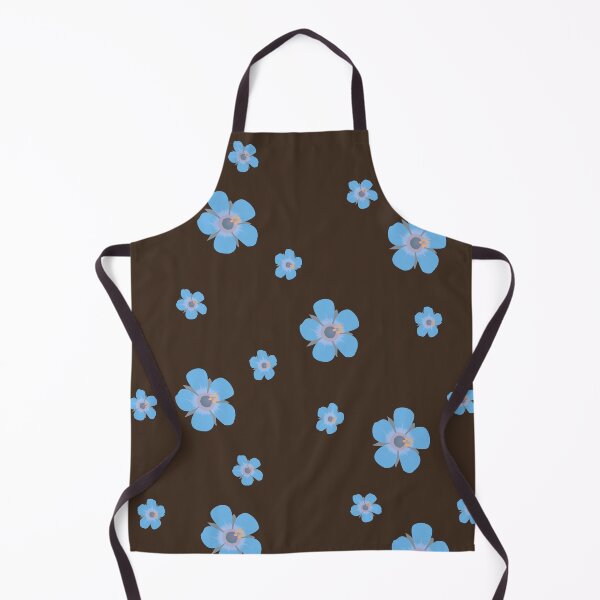 Item preview, Light Blue Flower Petals Pattern Dark Brown Background designed and sold by AmbroseAnn.