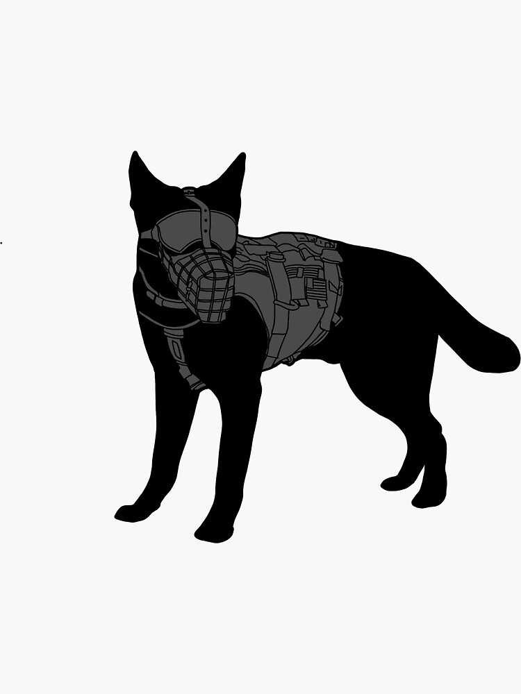 Imagen 3 de 3, Pegatina con la obra Perro de trabajo, diseñada y vendida por RunningRogan.