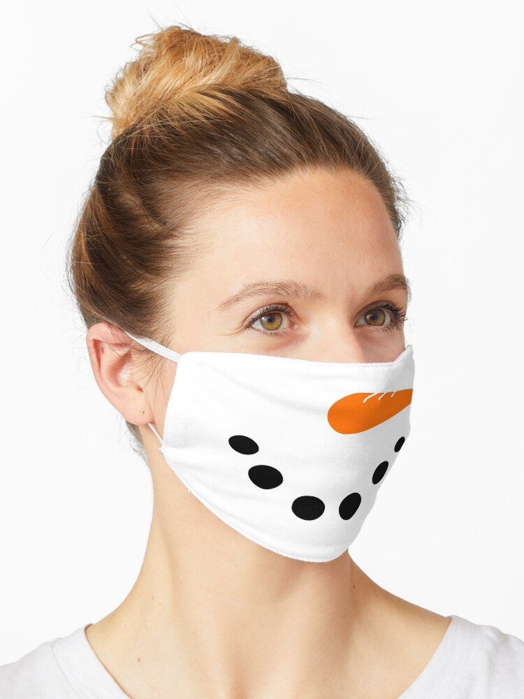 Snowman Face Mask By Tommytbird Redbubble