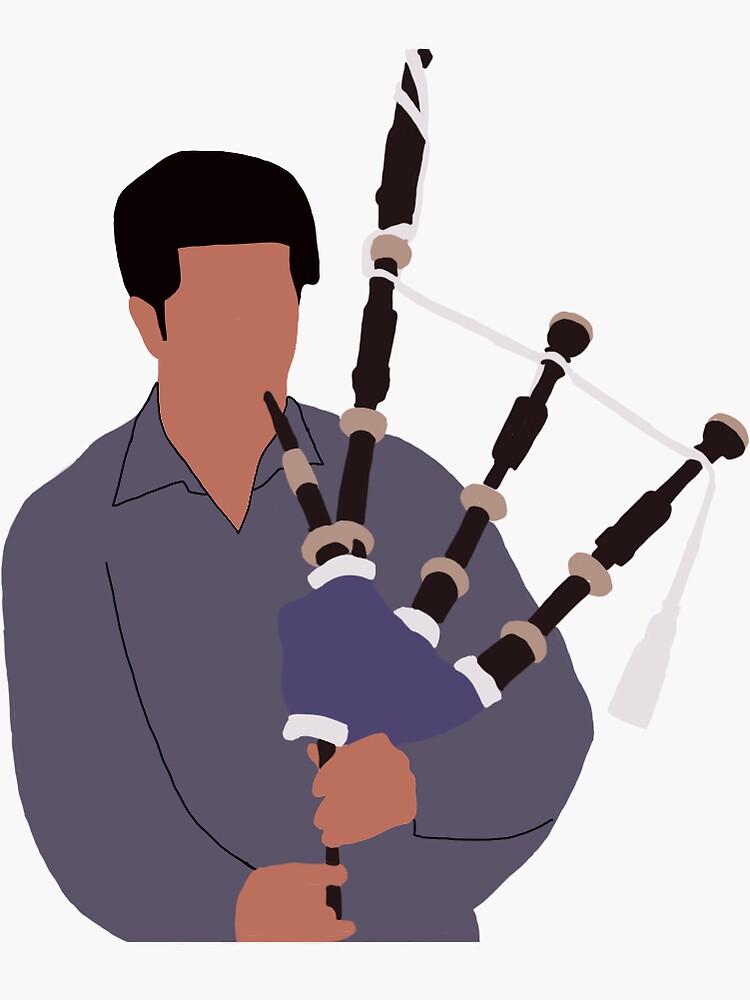 "Ross plays bagpipes" Sticker for Sale by JCDJKE Redbubble