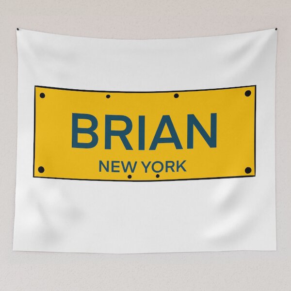 Artikelvorschau, New York Kennzeichen Name Brian entworfen und verkauft von LinhlyHarwell13.