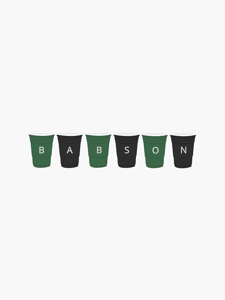"Babson College solo cups sticker" Sticker for Sale by lindsey788