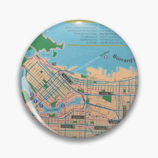 Item preview, Mapa de ciclismo de Vancouver, 2005 designed and sold by FOVCA.