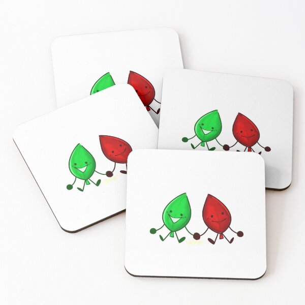 Item preview, Leafy & Evil Leafy (BFDI) designed and sold by IceMintFreeze.