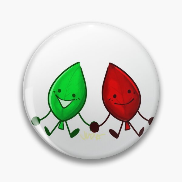 Leafy & Evil Leafy (BFDI) Pin