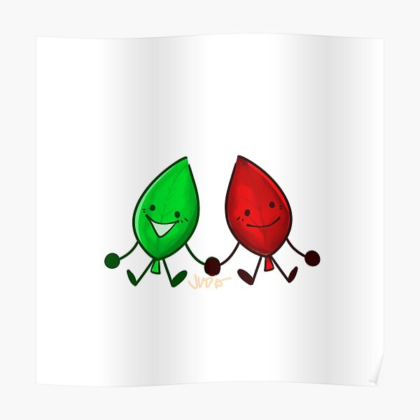 Battle For Bfdi Posters Redbubble - evil leafy roblox