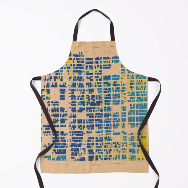 Item preview, 1954 building age map of Grandview-Woodlands in blue and gold designed and sold by FOVCA.