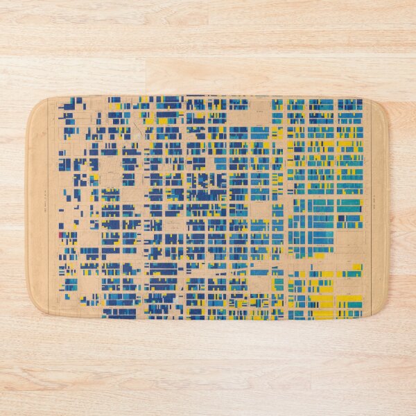 Item preview, 1954 building age map of Grandview-Woodlands in blue and gold designed and sold by FOVCA.